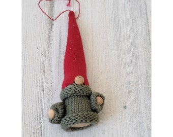 Miniature sweater long hat gnome ornament Xmas