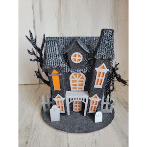 Casa embrujada de Halloween TAL CUAL, decoración única de cartón
