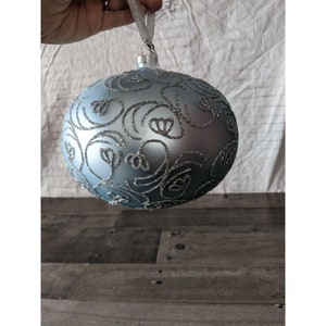 Huge ball ornament tree Xmas holiday sparkle