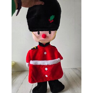 Vintage fleece soldier nutcracker Xmas card holder hanging decor holiday