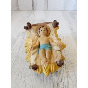 Vintage baby Jesus Italian Italy fontanini nativity village Xmas