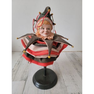 Enesco 1984 Jester Jack box faith Wick artist figure