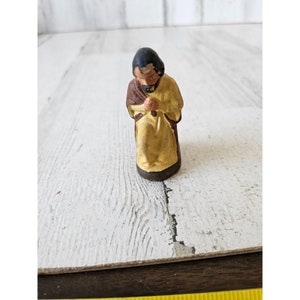 Vintage Germany Shepherd Joseph Nativity village mini Xmas decor