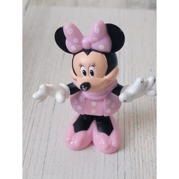 Light pink Minnie Mouse Disney pixar toy figure polka dot