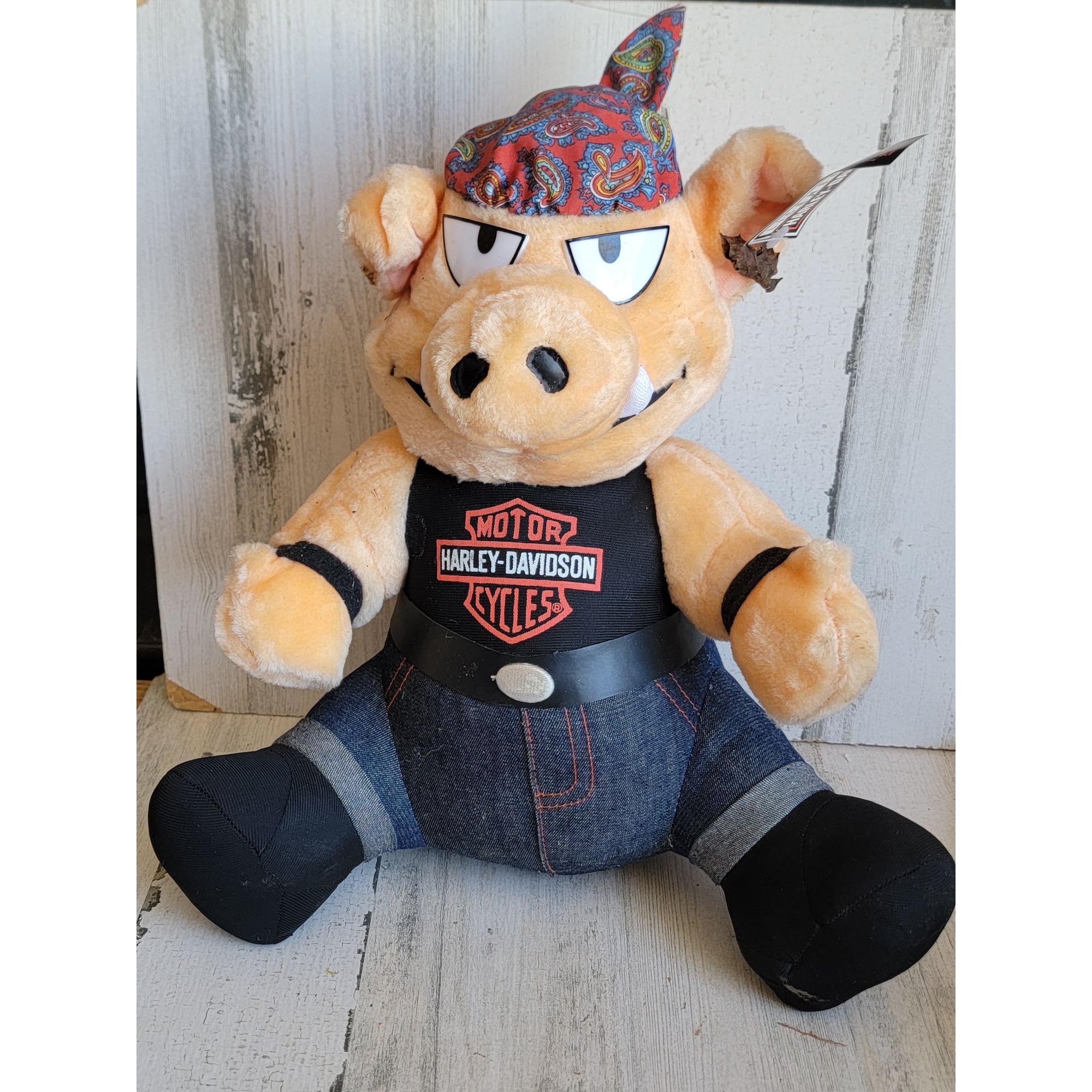 Vintage Harley Davidson Bandana Pig Hog Biker Toy Motorcycle Play