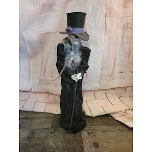 Halloween foam Skeleton Man AS IS cane scary prop decor