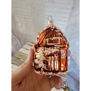 Beaded glass gingerbread ornament West Germany access holiday tree