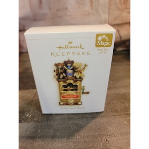 Hallmark teddy bear band ornament Xmas decor