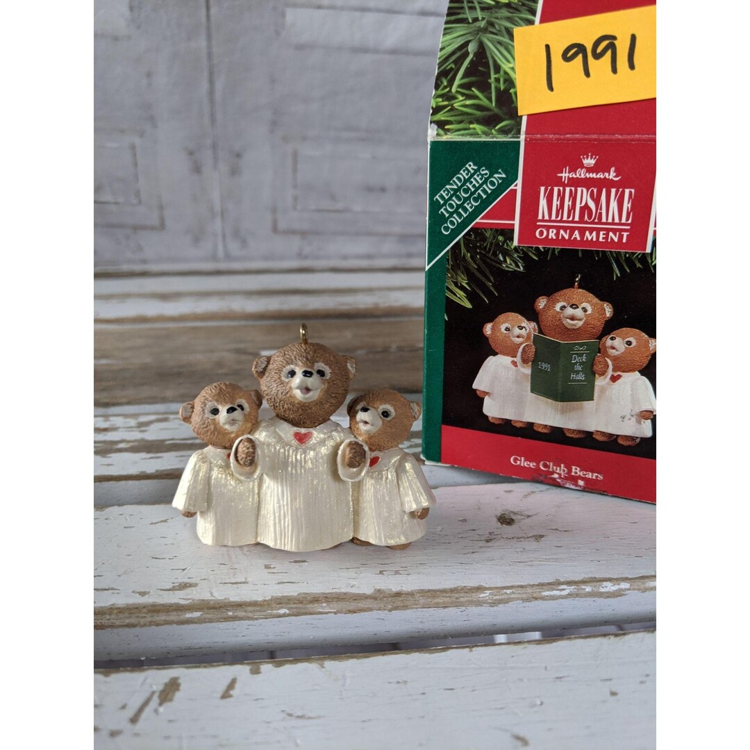Hallmark Glee Club Bears Choir Church Religious 1991 Ornament Etsy
