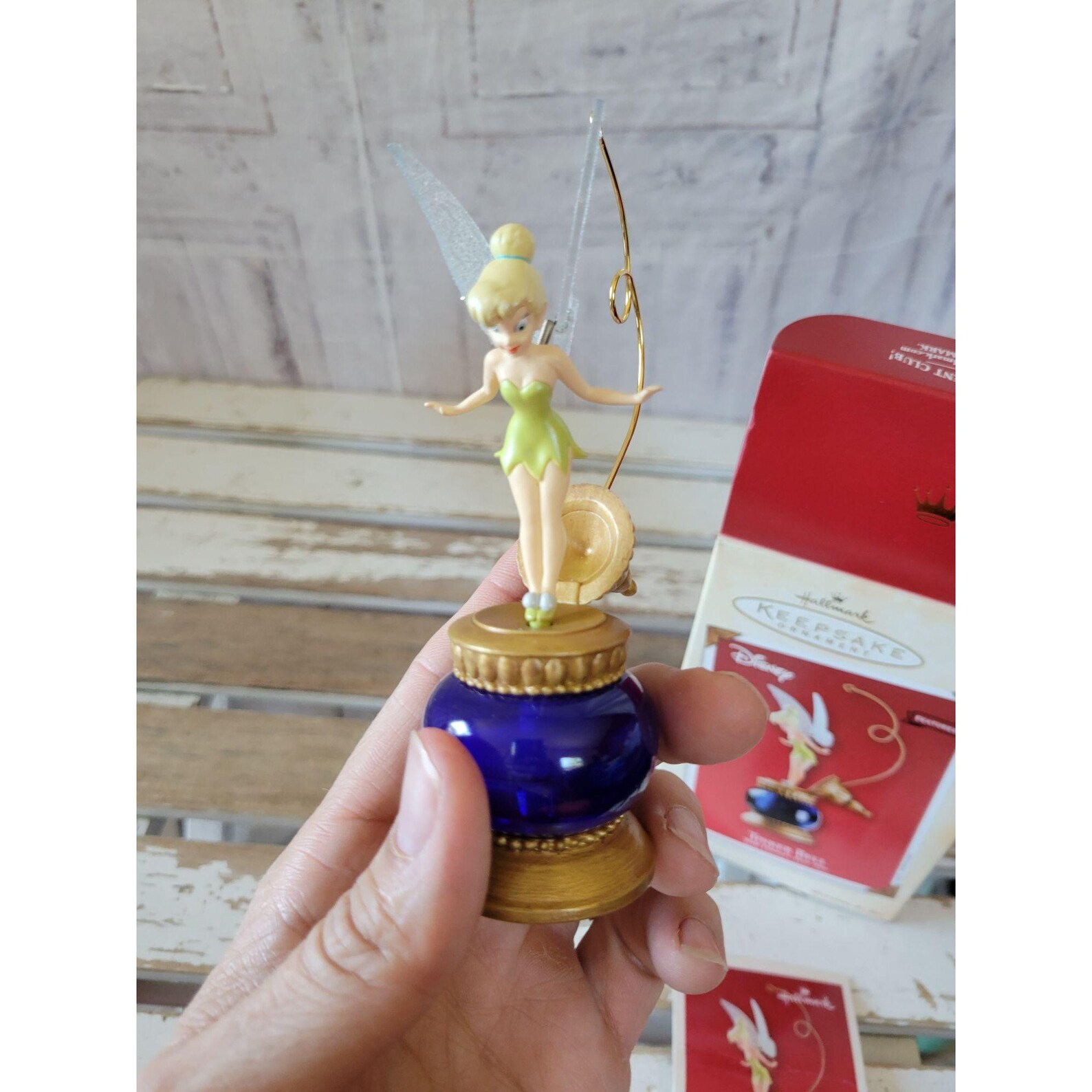 Hallmark Tinkerbell wind up Peter Pan ornament Xmas holiday Etsy