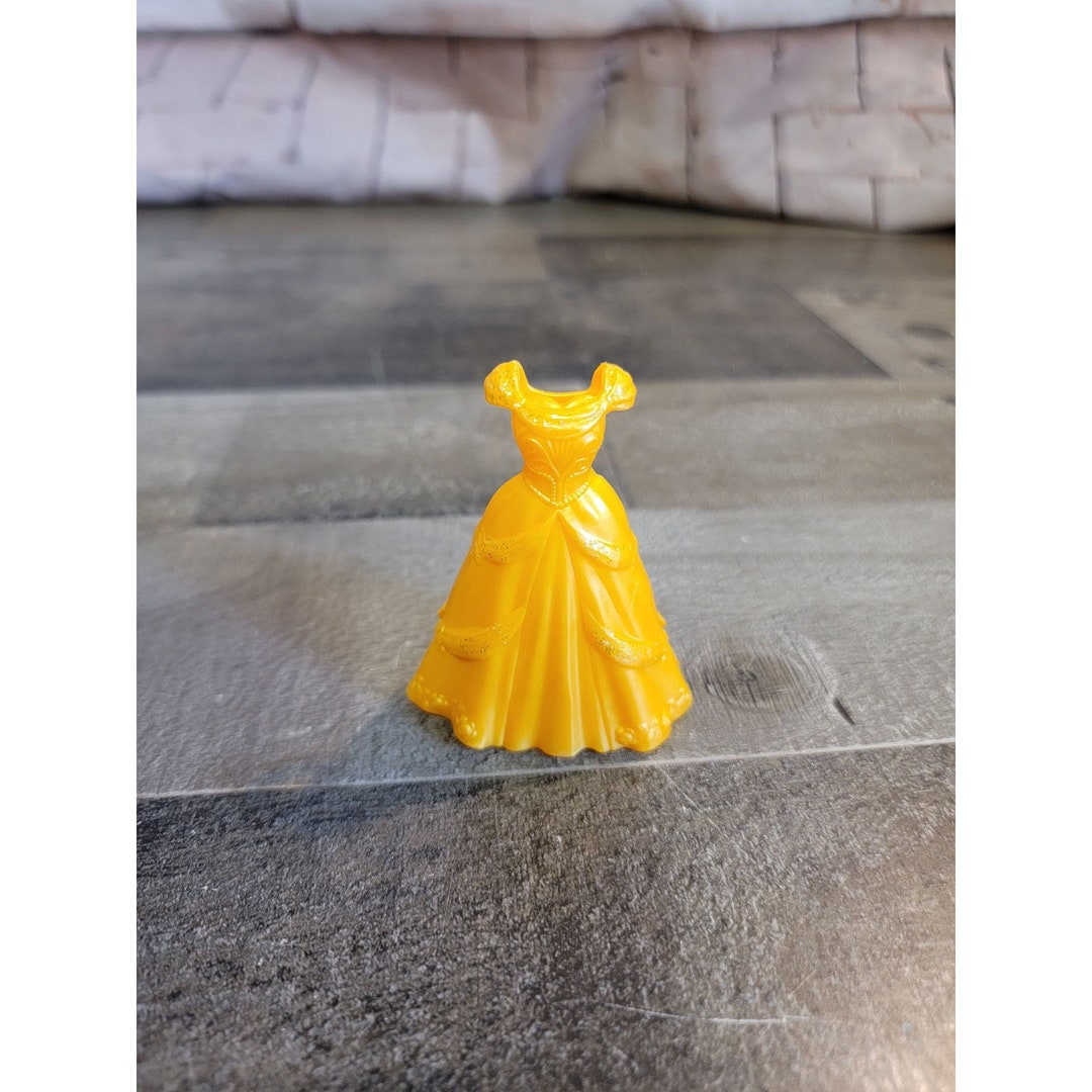 Golden Clip on Dress Plastic Princess Toy Doll Accessory - Etsy