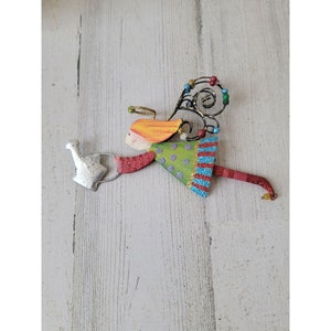 Glitter Angel Halo garden water ornament Xmas decor