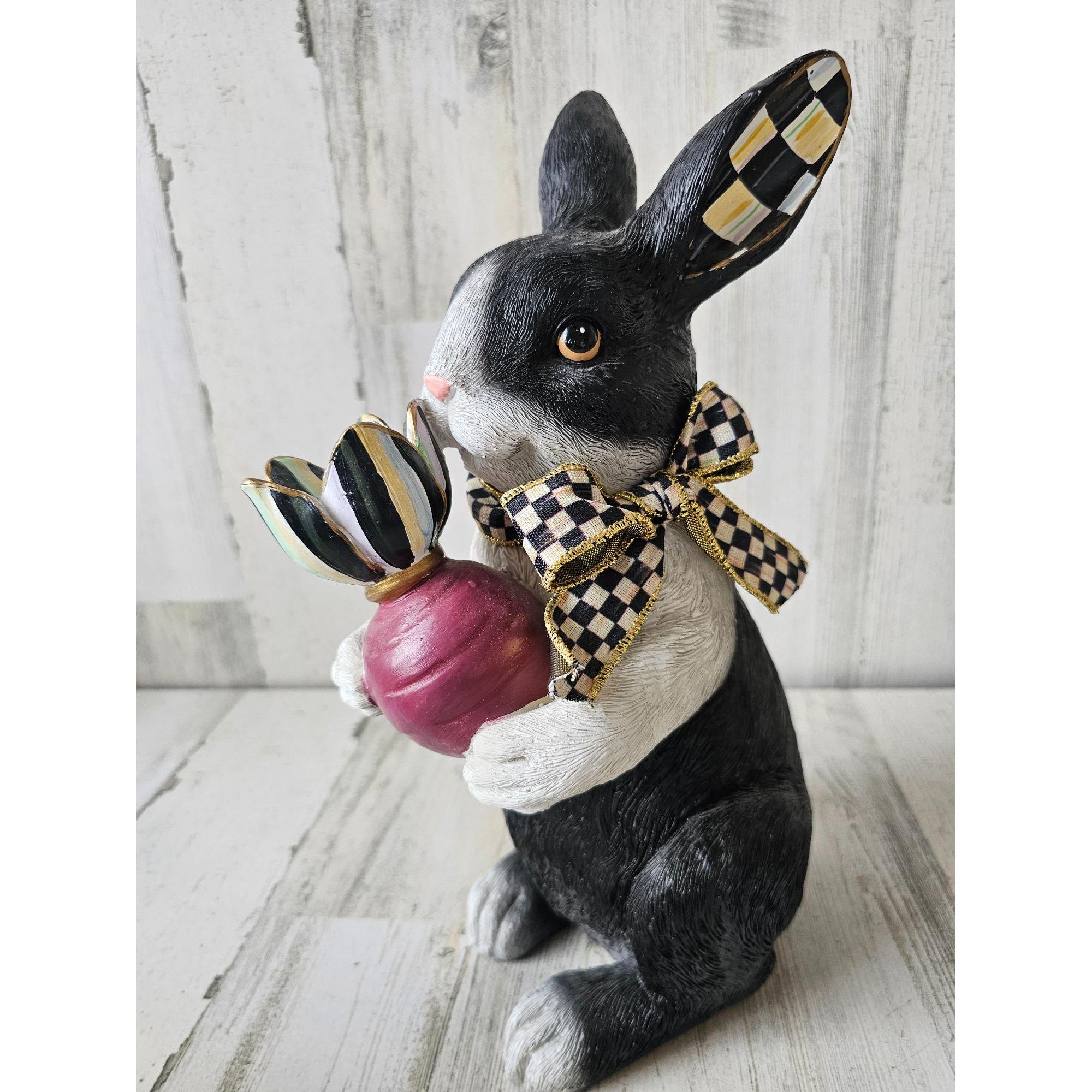 Mackenzie Childs Backpack Fleece Bunny Plush Novelty Kidcore Check Zip 3D Rabbit Kids main image 3