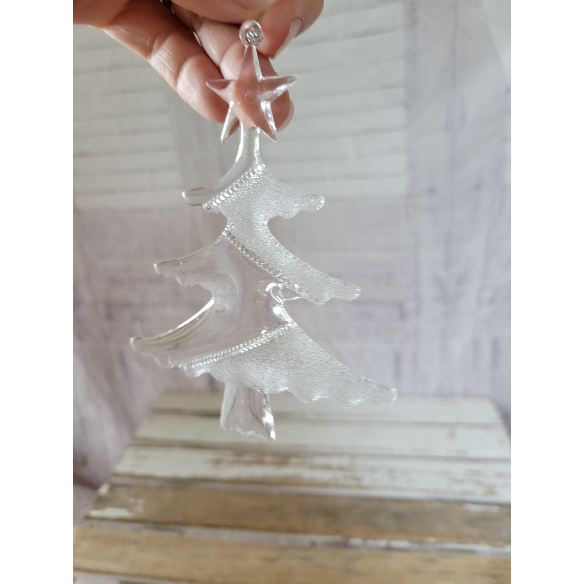 Plastic clear tree ornament Xmas holiday tree Etsy