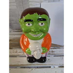 Frankenstein Halloween cookie jar dog canister storage Halloween decor