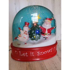 Gemmy Let It Snow Animated snow globe xmas light up