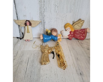 Angelic variety vintage ornament Xmas religious set