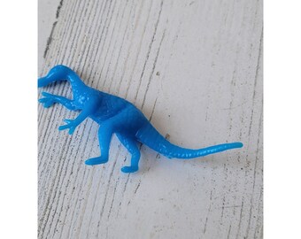 Mini blue Velociraptor dinosaur paleontologist toy figure