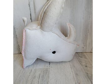 Cible Rhinocéros 3D, fixation murale pour chambre de bébé, zoo, figurine pour la maison Safari, animal à suspendre