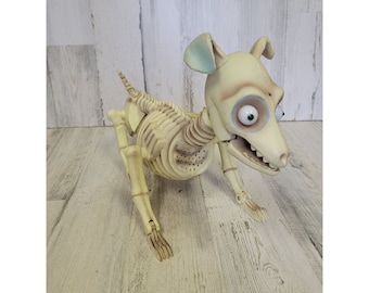 Gemmy AS IS Boney Barney skeleton Halloween dog prop