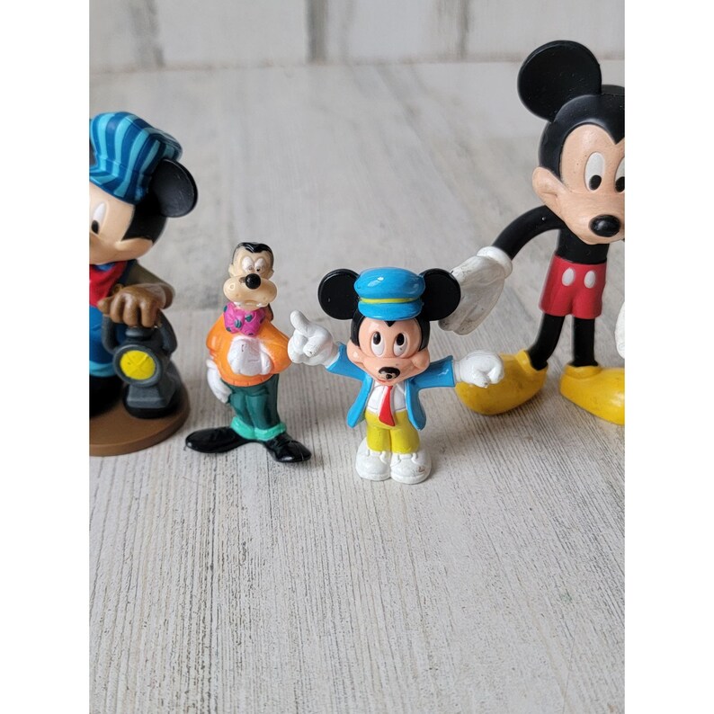 Mickey Mouse Train Conductor Goofy Set Play Disney Toy Figure - Etsy