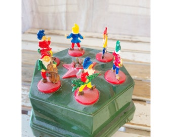 Swiss Harmony vintage music elf box musical antique animated sound candle antique