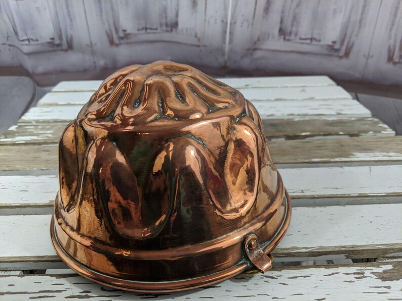 Antique Copper Jello Mold Unique Etsy