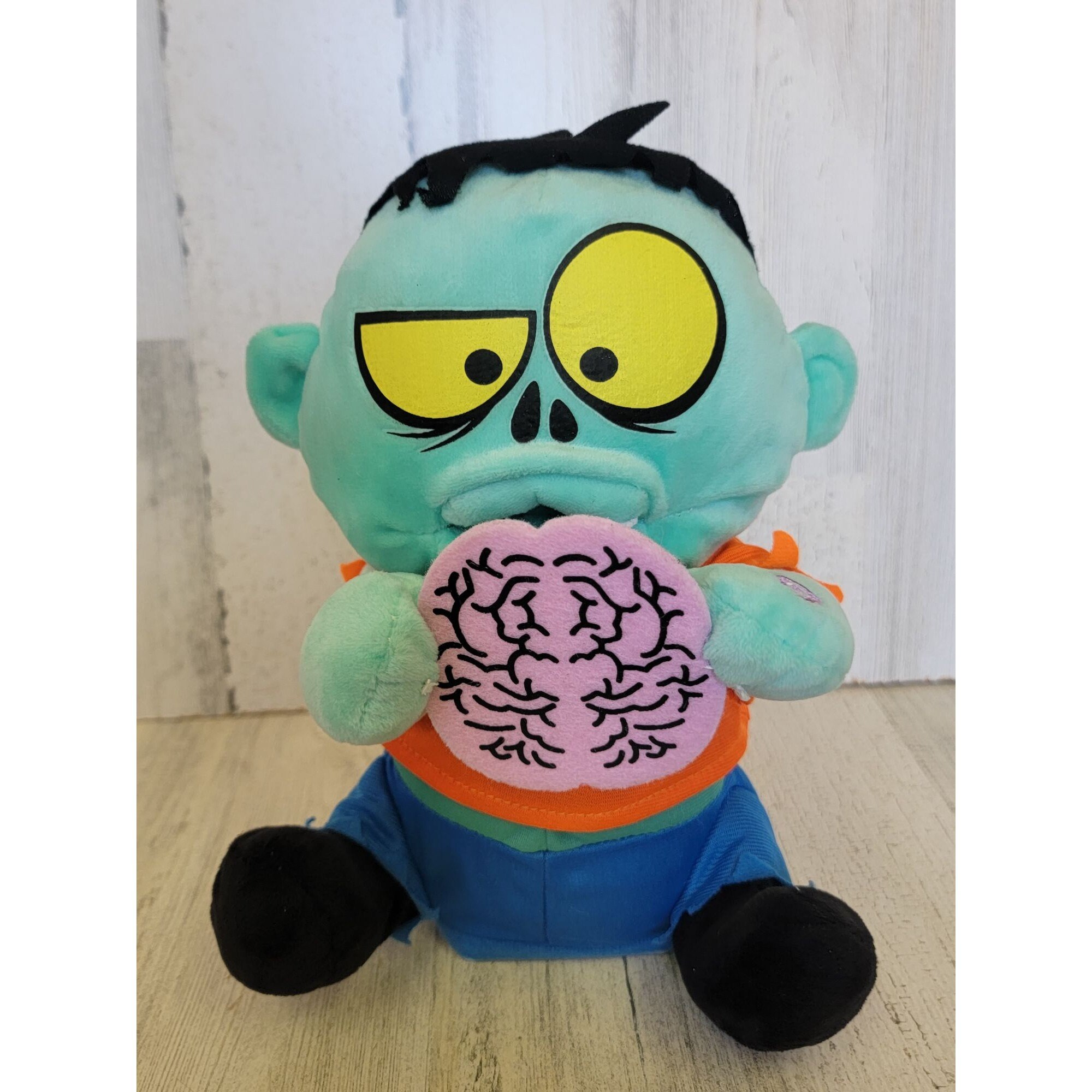 Gemmy Animated Zombie Plush Brain Eater Halloween Prop - Etsy