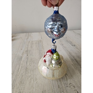 Patricia breen in The Cosmos spaceship Moon alien Santa UFO ornament RARE glass Xmas vintage tree