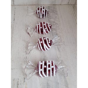 Red white candy piece variety ornament xmas