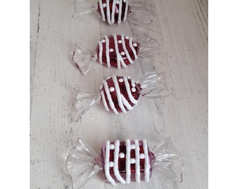 Rot weißes Bonbon Stück Vielzahl Ornament Weihnachten