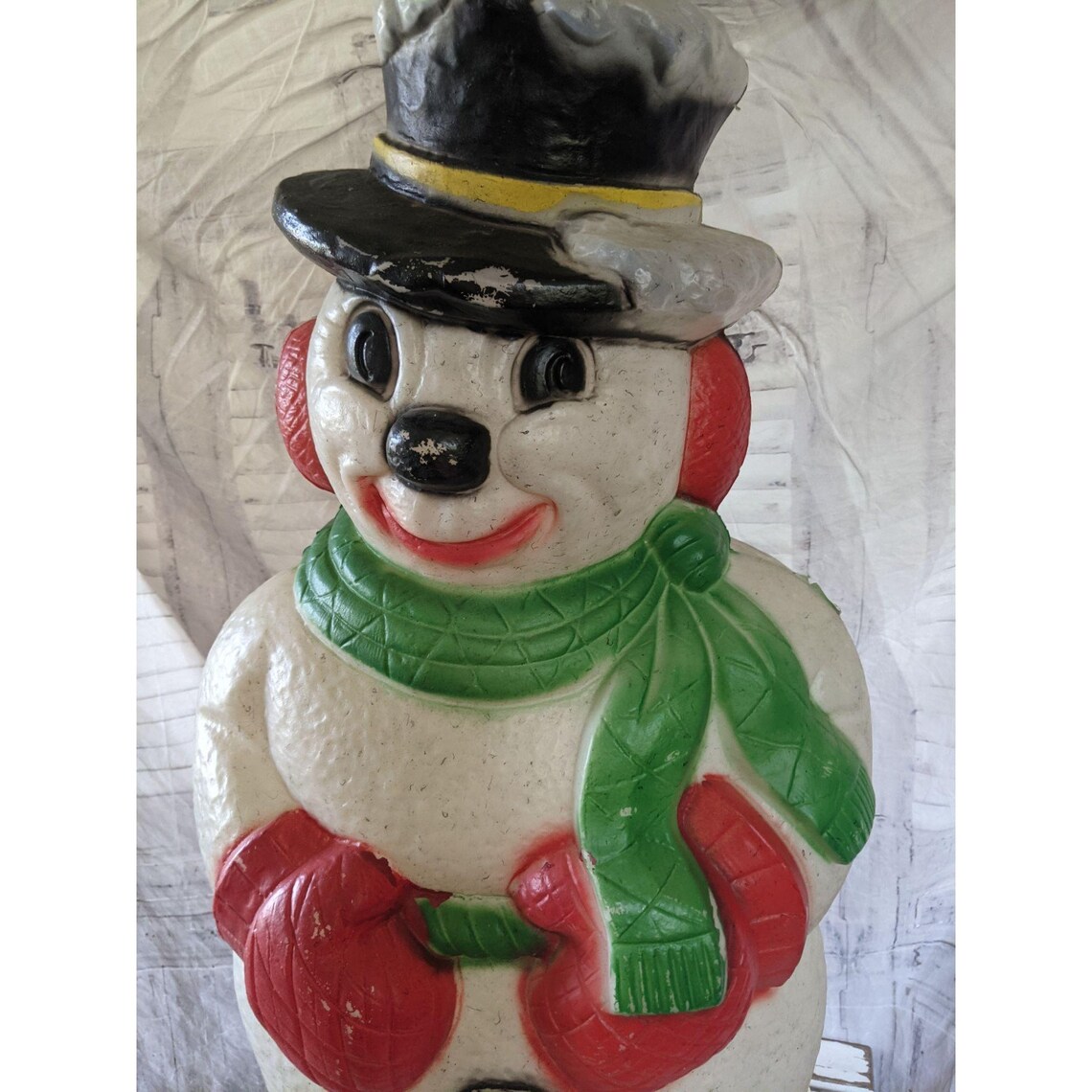 General foam derby snowman blow mold Xmas lawn decor light up Etsy