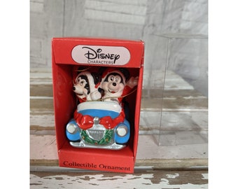 Schmid Topolino Minnie auto ornamento vintage in porcellana Albero delle vacanze di Natale nuovo