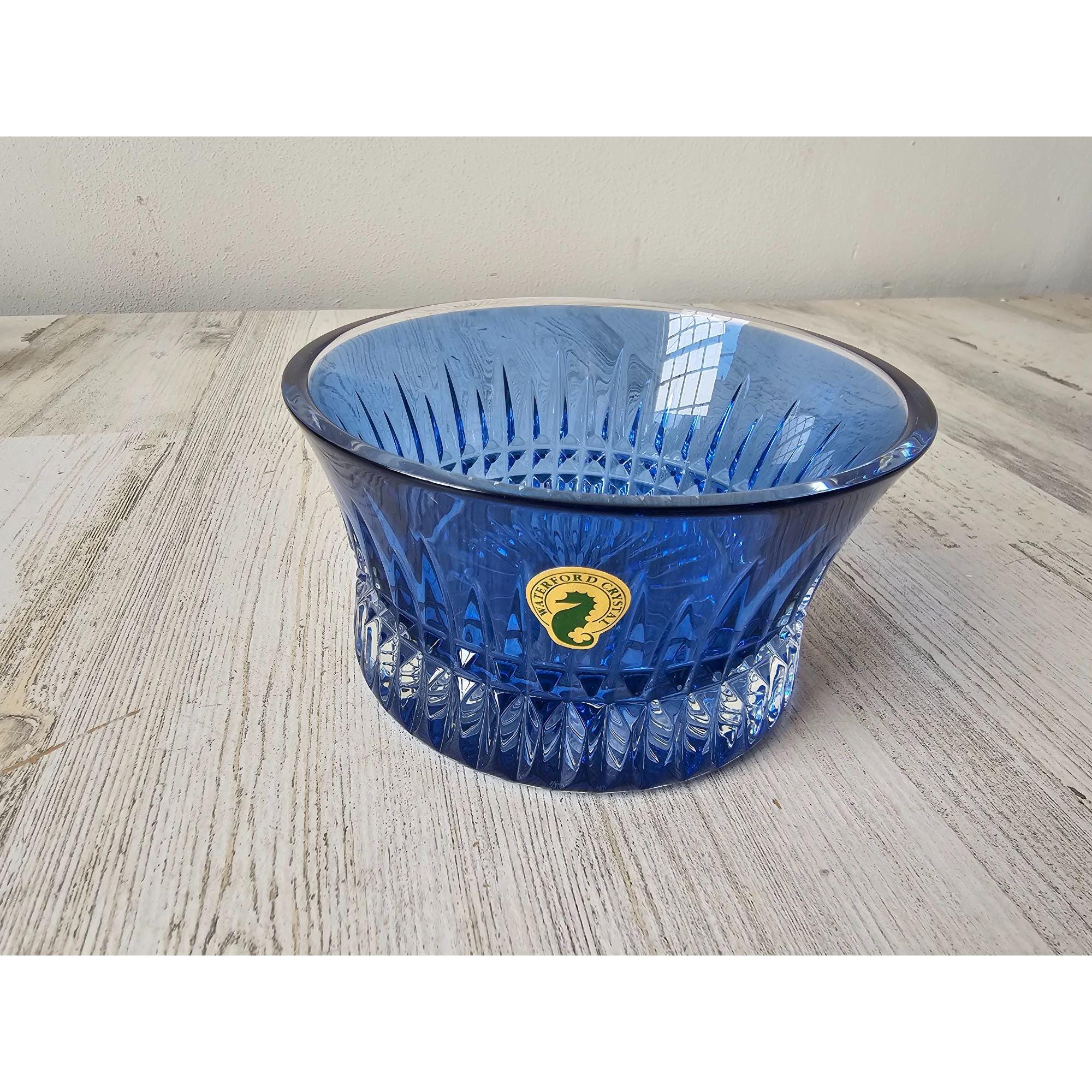 Waterford lismore diamond nutbowl Sapphire crystal candy new