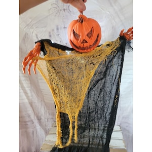 Pumpkin Halloween prop light up LED decor plastic