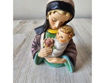 ヴィンテージ ゲーベル磁器製聖母子像 - 西ドイツ - Etsy 日本