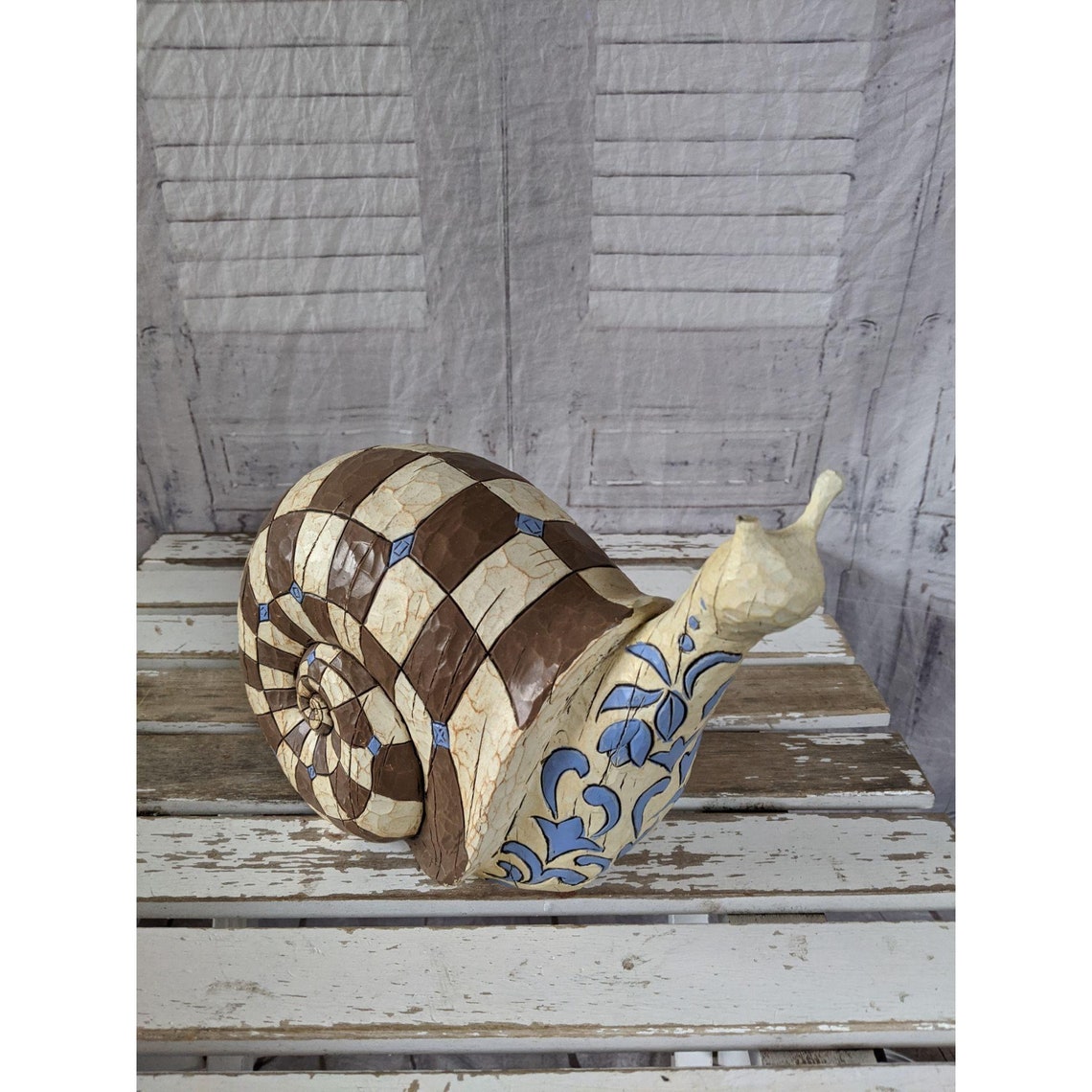 Jim Shore Snail Garden Statue AS IS Heartwood Creek 4005177 as Etsy