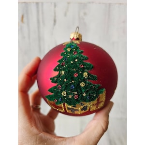 Palla di velluto ornamento per albero di Natale 2004 grande albero unico