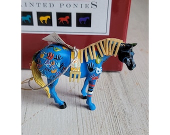 Trail of Painted Ponies Blue Medicine Horse Ornament Xmas - Etsy