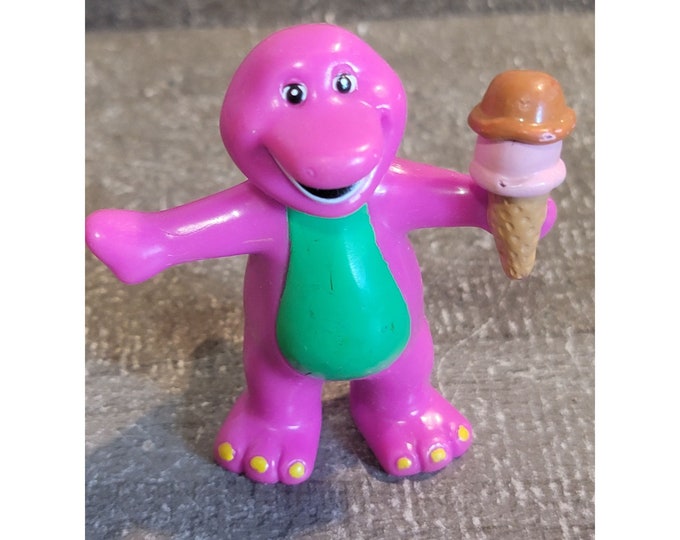 Barney Happy Ice Cream 1998 Toy Figure Etsy