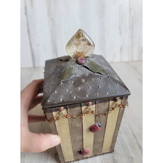 Lady bug unique trinket box bug spring home decor… - image 5
