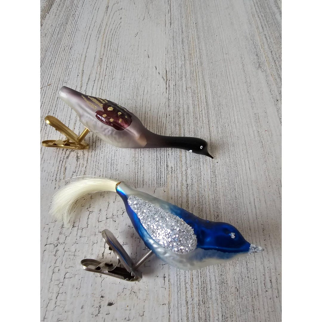 Goose Tree Vintage Glass Canadian Goose Bird Clip Ornament Xmas Spun Tree - Etsy