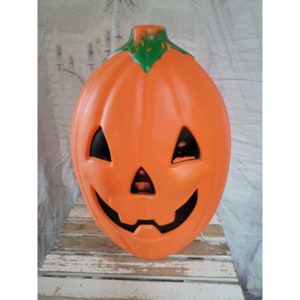 Hanging pumpkin blow mold vintage wall Halloween lawn decor