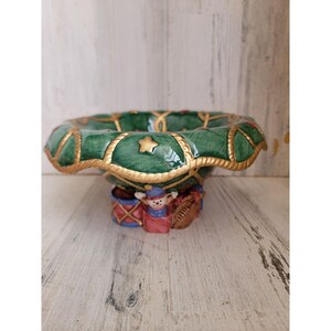 Fitz Floyd 1994 footed bowl toy ceramic vintage dish home decor