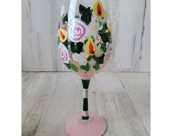 Lolita bridal bouquet wine glass glitter drinkware decor