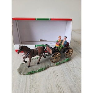 Country Cove carriage for two Xmas Village accessory horse