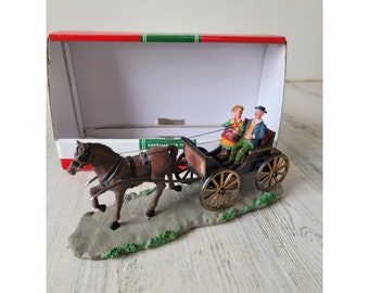 Country Cove carriage for two Xmas Village accessory horse