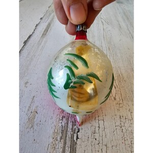 Antique German Santa Father tree Mercury glass ornament Xmas