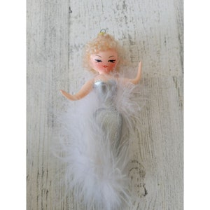 Signed de carlini elegant lady Italian glass ornament vintage