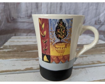 Gryphonware Bush tree mug cup coffee tea handle ceramic